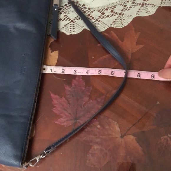 Splendid Blue Vegan Leather Satchel Shoulder Bag - Picture 12 of 12